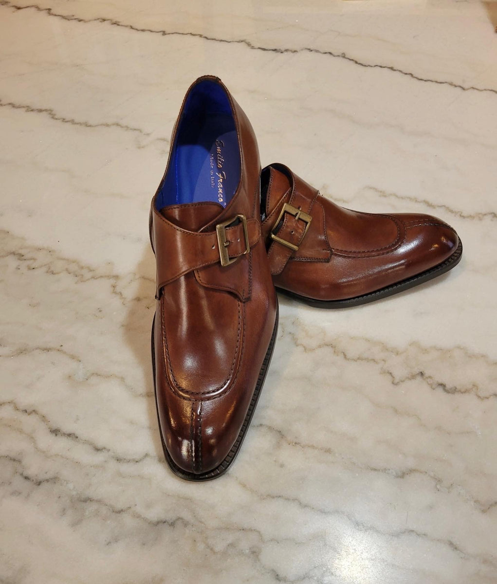 Emilio Franco Monk Strap Split Toe-Brown – Troy Allen Clothier display picture 2