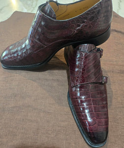 Mezlan Double Monk Gaters-Burgundy