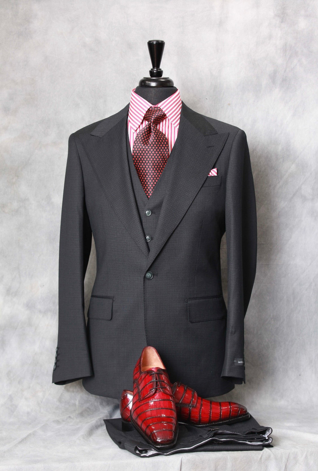 Black One Button Suit