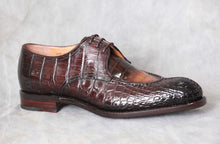 Load image into Gallery viewer, Two Tone Chocolate Brown &amp; Cognac