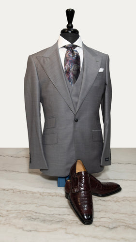 Gray 1 Button 3 Piece