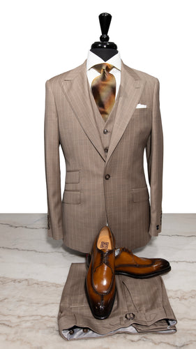 Taupe Pinstripe
