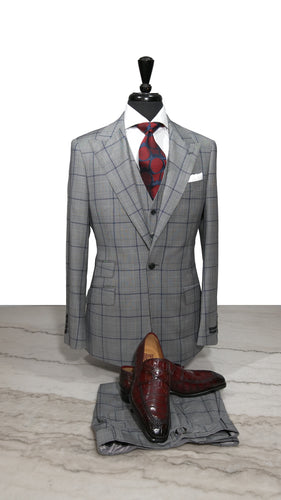 Gray with Blue Window Pane