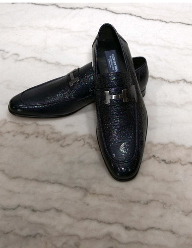 Navy Blue Corrente Pelle