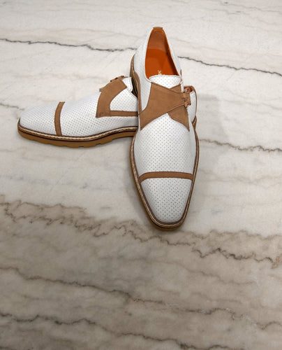 Mezlan Tan & Cream Monk Strap