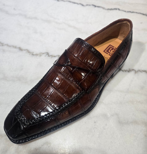 Tobacco Alligators with Bow Detail